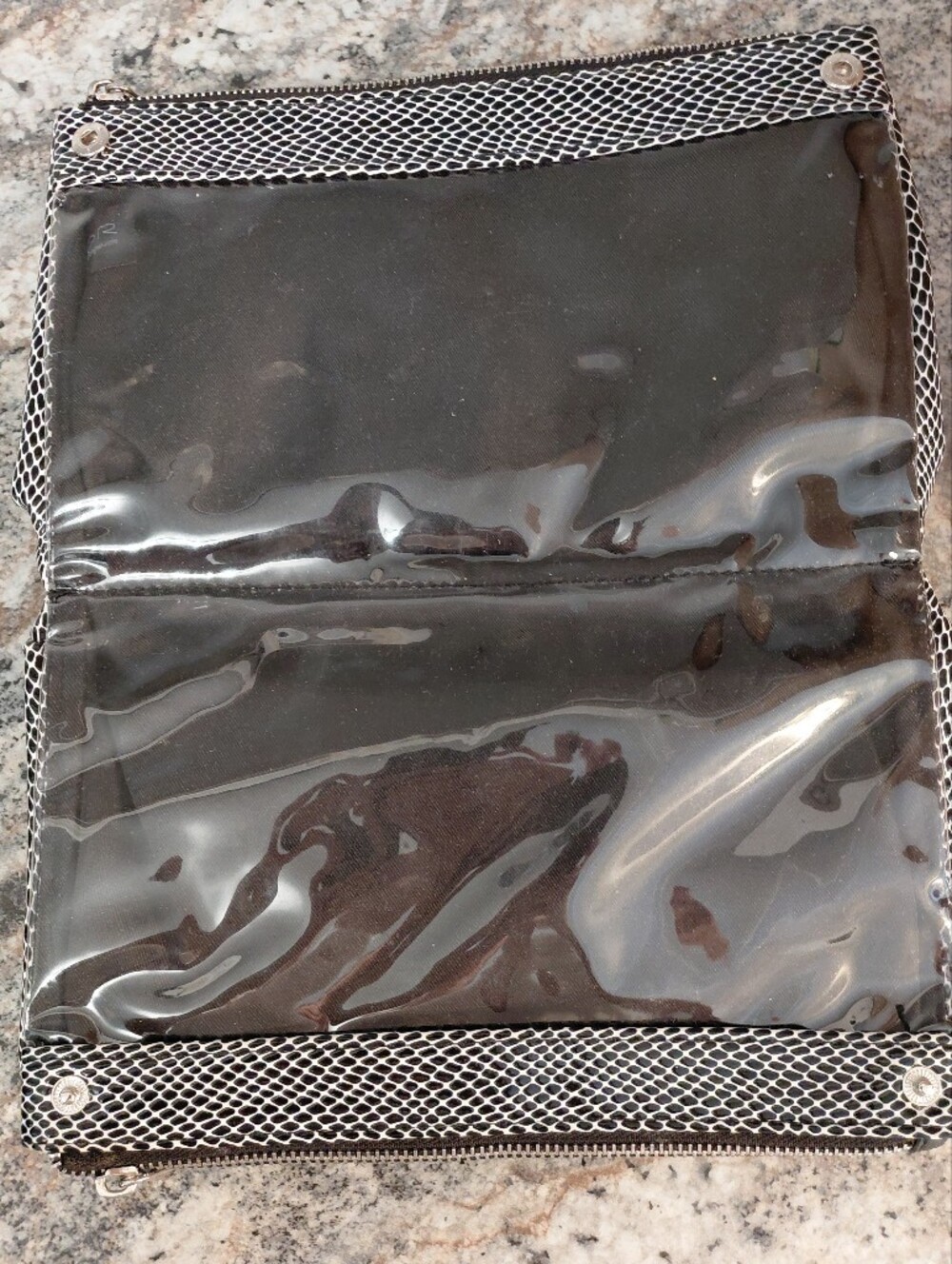 MOR See Through Black and White Makeup/Toiletry Bag Pouch - Picture 5 of 11
